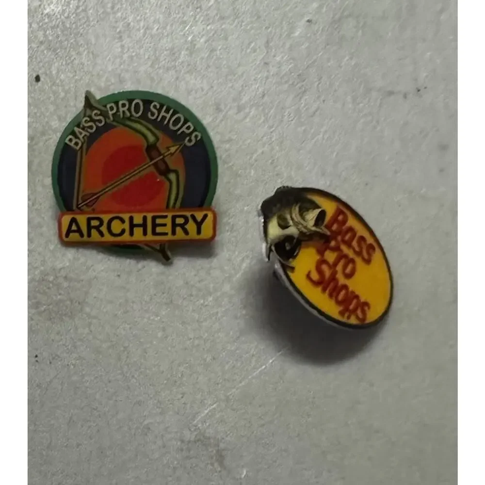Vintage Bass Pro Shops Homeschool Achievement Pin Lot Archery Wildlife Dogs